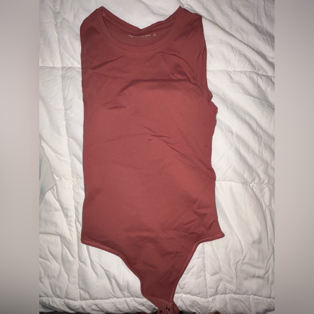 Abercrombie & Fitch Red Muscle Tank Bodysuit